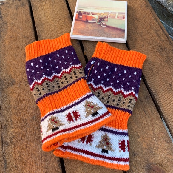 ✨BOHO KNIT HAND ARM WARMER FINGERLESS GLOVE - Picture 1 of 6